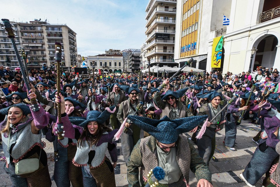 Στιγμιότυπο από την παρέλαση στο καρναβάλι της Πάτρας/Eurokinissi