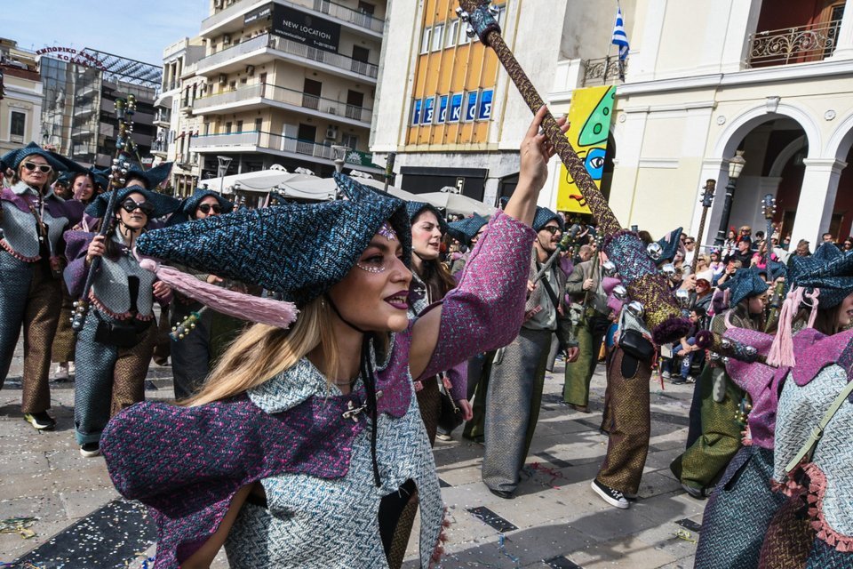 Στιγμιότυπο από την παρέλαση στο καρναβάλι της Πάτρας/Eurokinissi