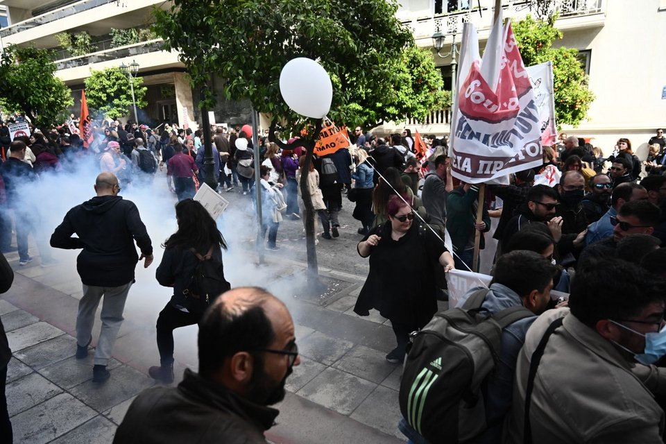 Ενταση στο πανεκπαιδευτικο συλλαλητηριο