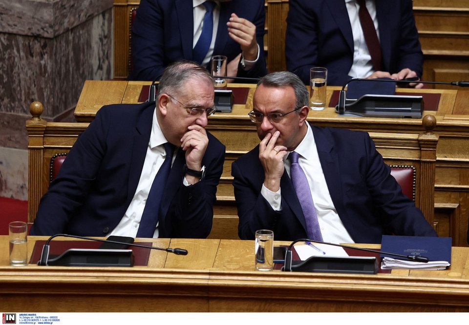 Τάκης Θεοδωρικάκος και Χρήστος Σταϊκούρας / Φωτογραφία: Intimenews/ΒΛΑΣΣΟΠΟΥΛΟΥ ΙΣΜΗΝΗ