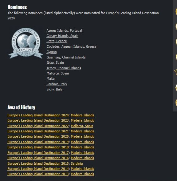 Η Μαδέιρα είχε και σκληρό ανταγωνισμό, ειδικά από ελληνικής πλευράς, καθώς Κύπρος, Κρήτη και Κυκλάδες «μονομάχησαν» με το πορτογαλικό νησιωτικό σύμπλεγμα / WTA