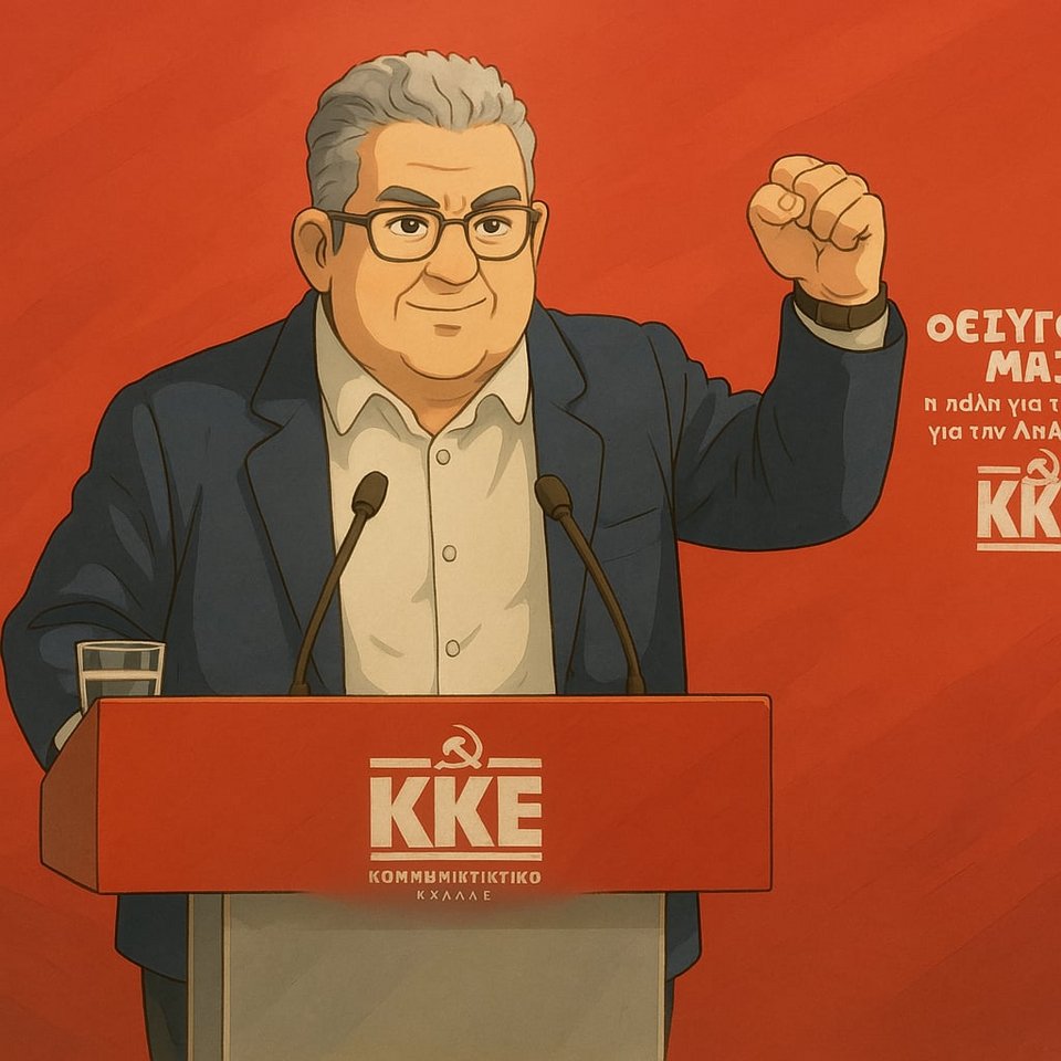 Δημήτρης Κουτσούμπας σε στιλ Ghibli