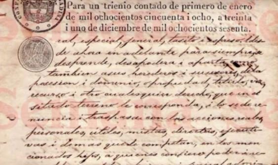 Γραπτή διαθήκη με την οποία η Νεπομουσένα Οσόριο άφησε τα χωράφια στις Ψυχές του Καθαρτηρίου και στον Ύψιστο