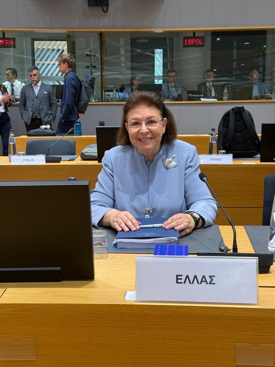 Η Λίνα Μενδώνη στο Συμβούλιο Υπουργών Πολιτισμού της ΕΕ