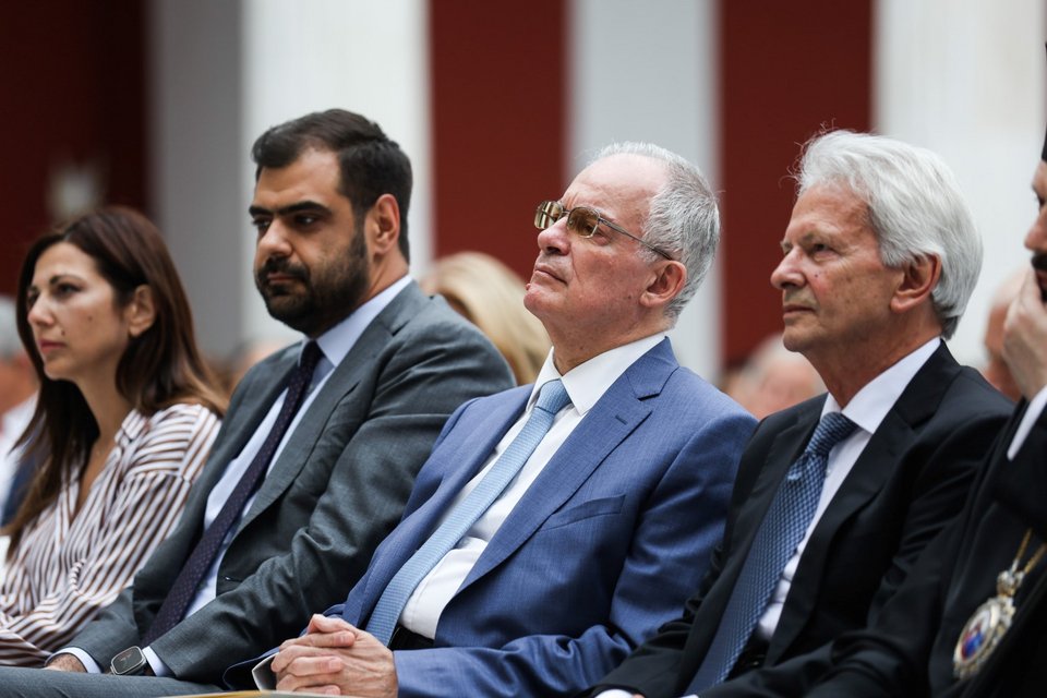 Από αριστερά: Σοφία Ζαχαράκη, Παύλος Μαρινάκης, Κωνσταντίνος Τασούλας, Βασίλης Βιλιάρδος