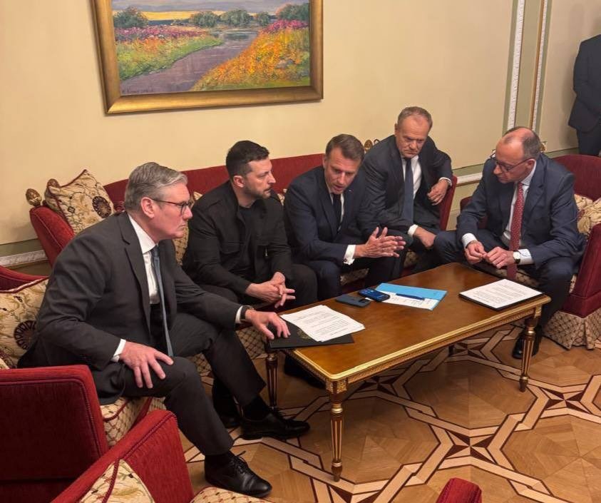 Οι Ευρωπαίοι ηγέτες συνομιλούν με τον Τραμπ