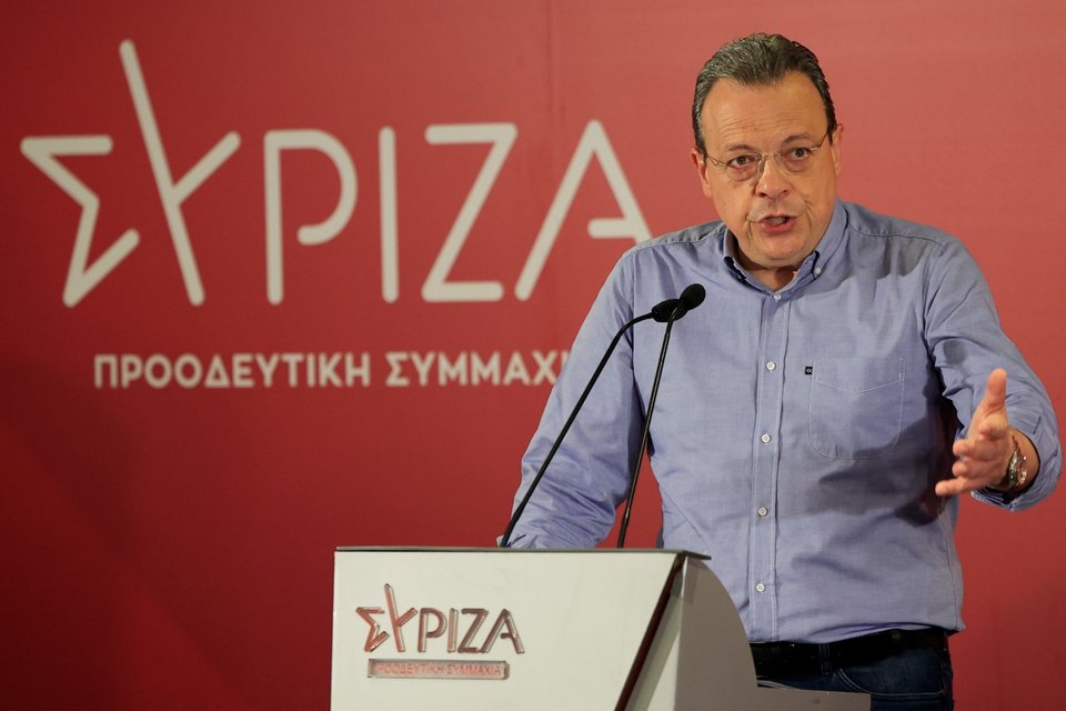 Ο Σωκράτης Φάμελλος κατά τη διάρκεια της ομιλίας του