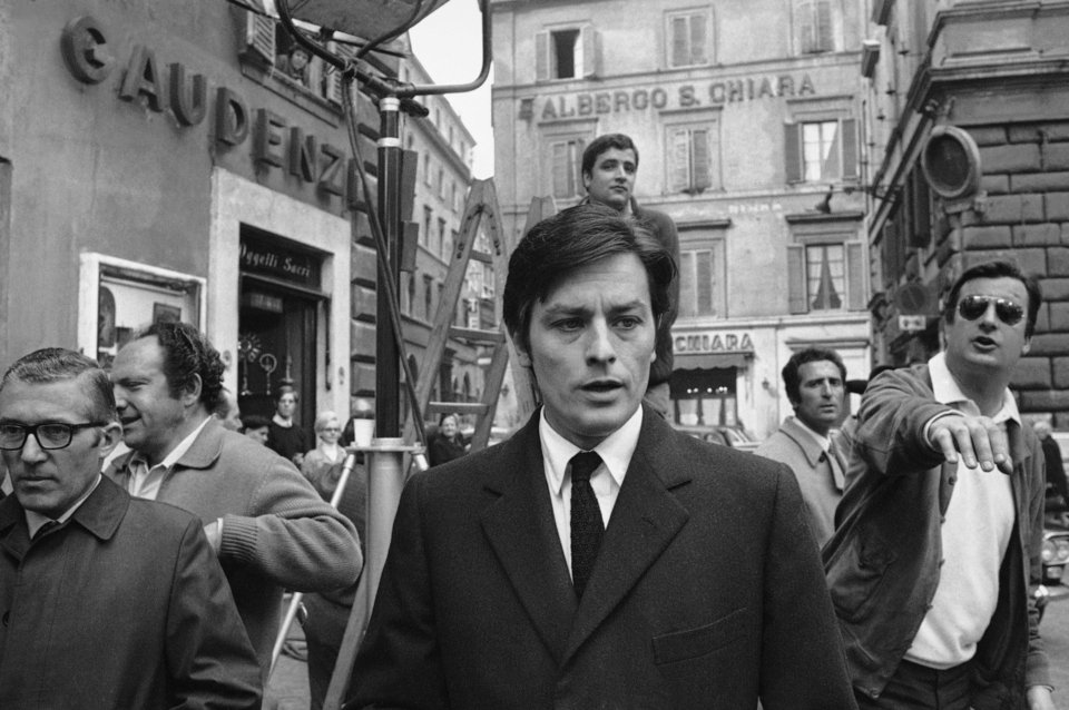 Ο Αλέν Ντελόν σε γυρίσματα ταινίας το 1969 / AP