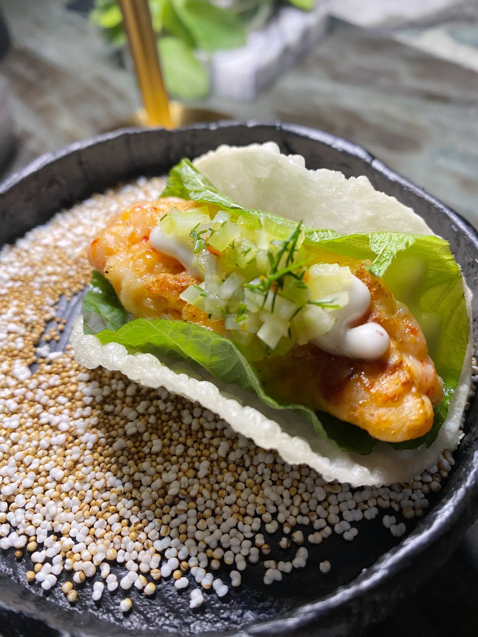 Tacos με κεμπάπ αστακού