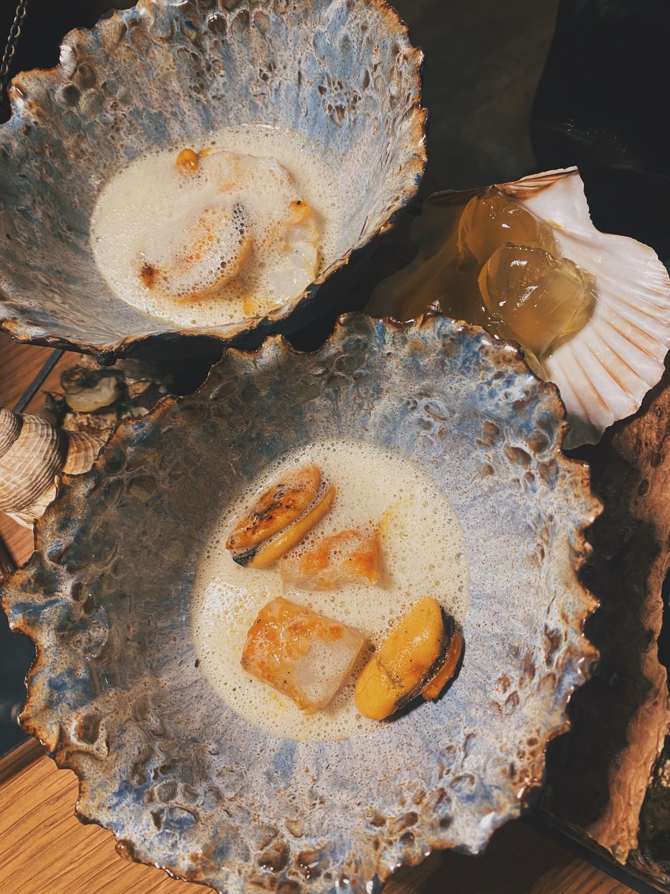 Μπακαλιάρος και μύδια. 