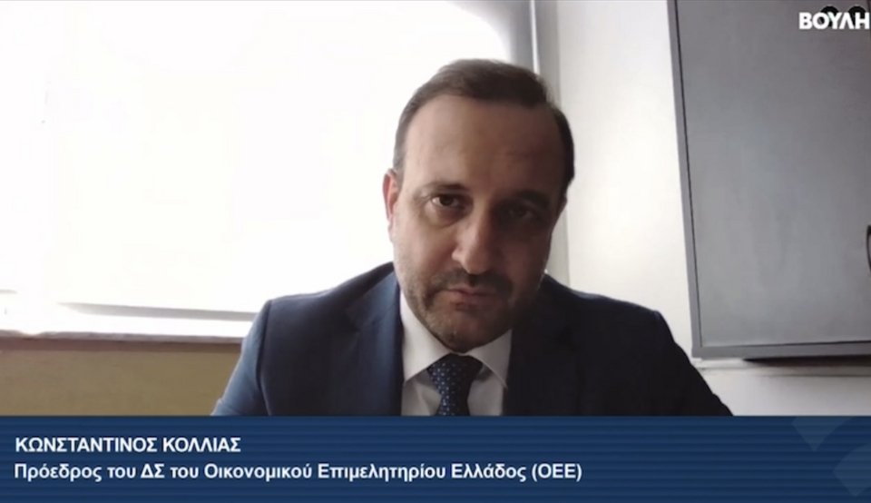 Ο κ. Κόλλιας κατά την τοποθέτησή του στην αρμόδια επιτροπή της Βουλής, μέσω τηλεδιάσκεψης