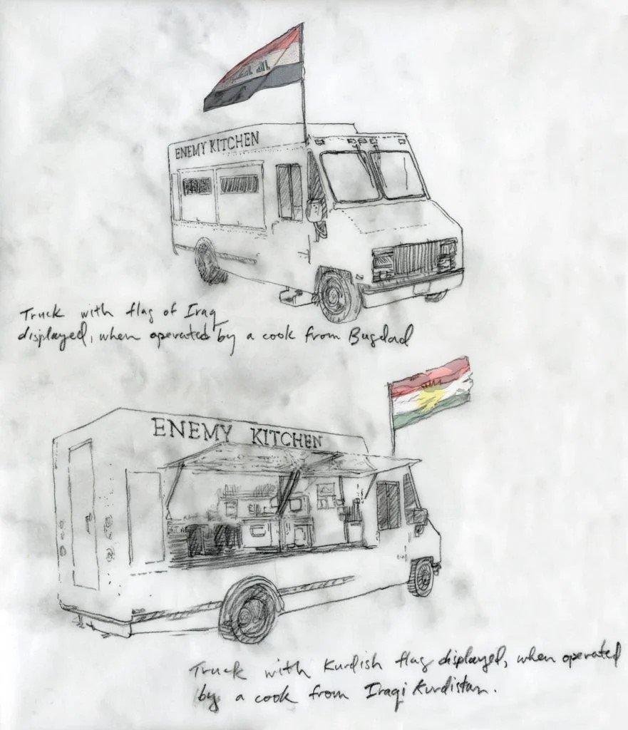Σκίτσο για το food truck Εnemy Kitchen