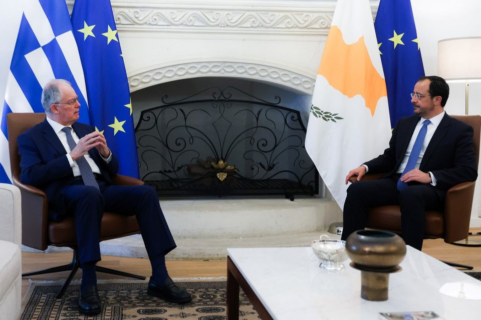 Οι κ.κ. Χριστοδουλίδης και Τασούλας στη Λευκωσία / Eurokinissi