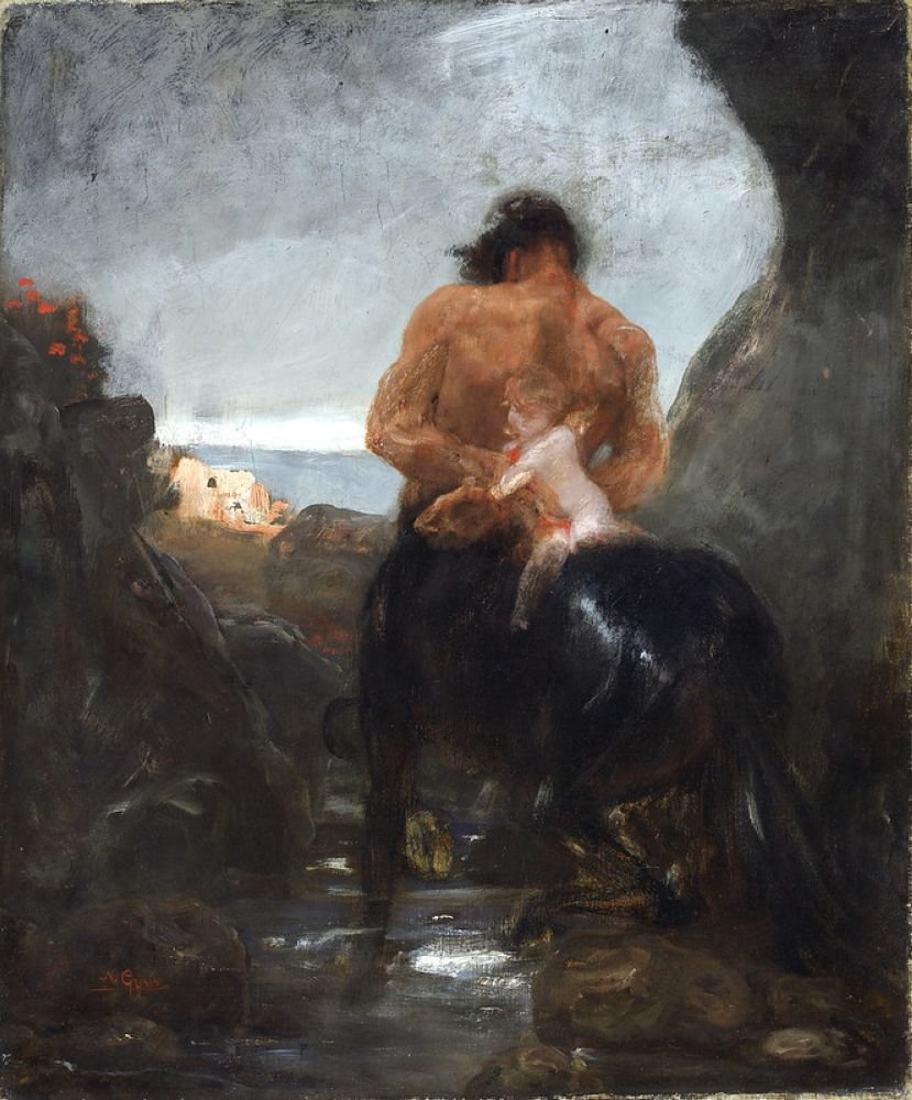 Νικόλαος Γύζης, Έρως και Κένταυρος, 1896-1898. Συλλογή έργων τέχνης Τράπεζας της Ελλάδος
