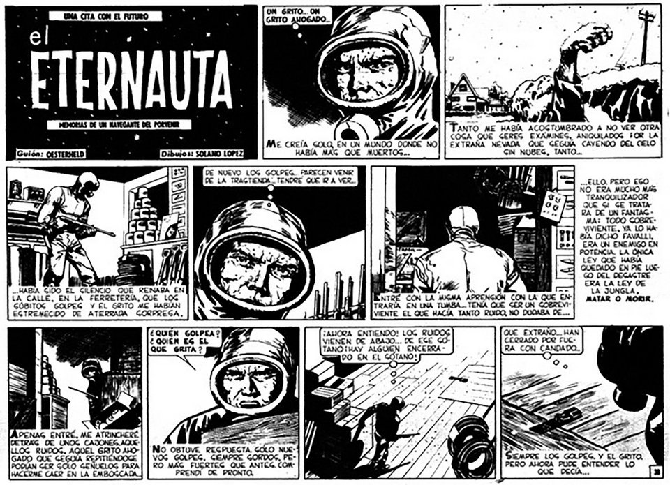 Σελίδα από το κλασικό αργεντίνικο κόμικ «El Eternauta»