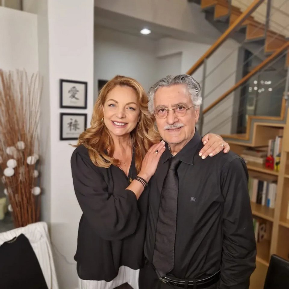 Η Άντζελα Γκερέκου με τον Νίκο Γαλανό