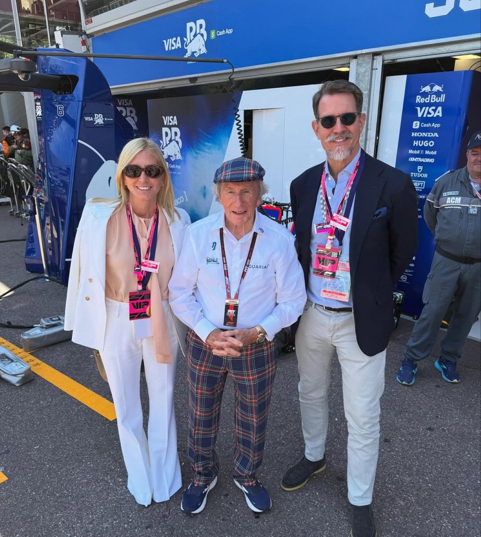 Η Μαρί Σαντάλ με τον σύζυγό της στο Grand Prix της Formula 1
