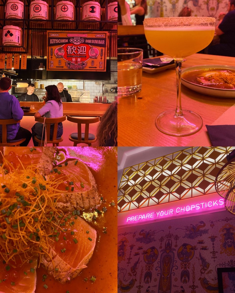 Ο χώρος, η ταπετσαρία, το κοκτέιλ και το τατάκι τόνου στο Kitschen Dim Sum Bar στον Πειραιά / Φωτογραφία: Μάνος Λειβαδάρος/iefimerida