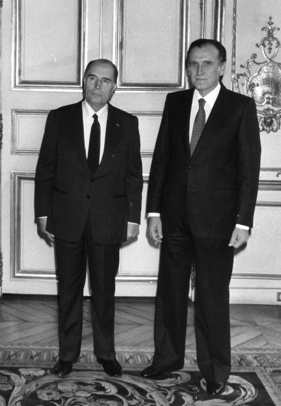 Ο Χρήστος Ροκόφυλλος με τον Φρανσουά Μιτεράν