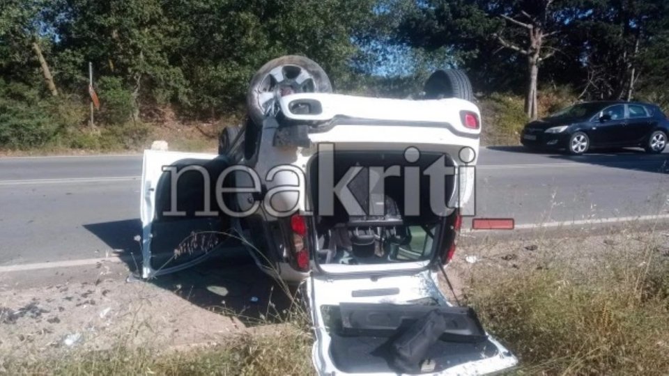 Ένα από τα οχήματα που ενεπλάκη στην καραμπόλα