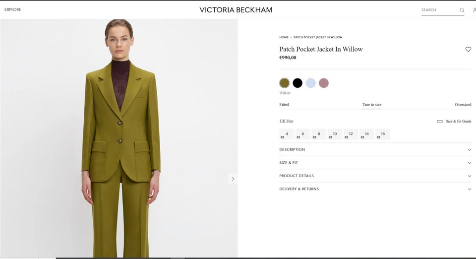 Sold out το κοστούμι Victoria Beckham