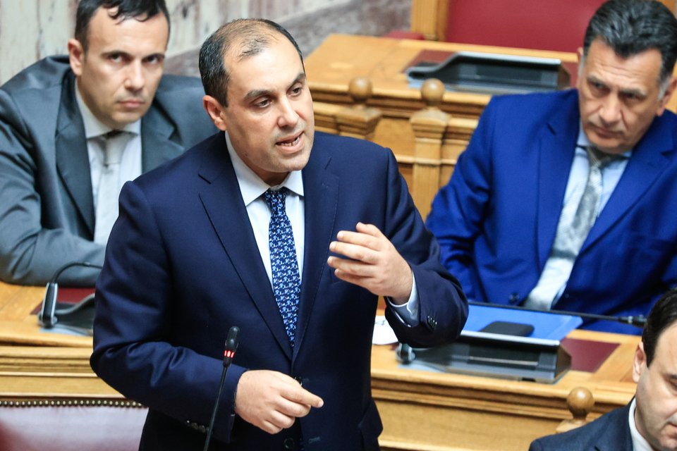 O υφυπουργός Κλιματικής Κρίσης και Πολιτικής Προστασίας Κωνσταντίνος Κατσαφάδος / Eurokinissi