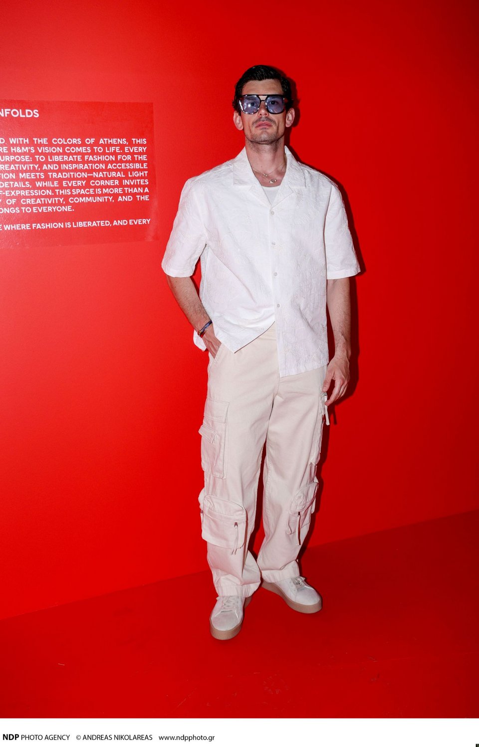 Πλάτων Παπαγιαννόπουλος στα εγκαίνια των H&M στην Ερμού
