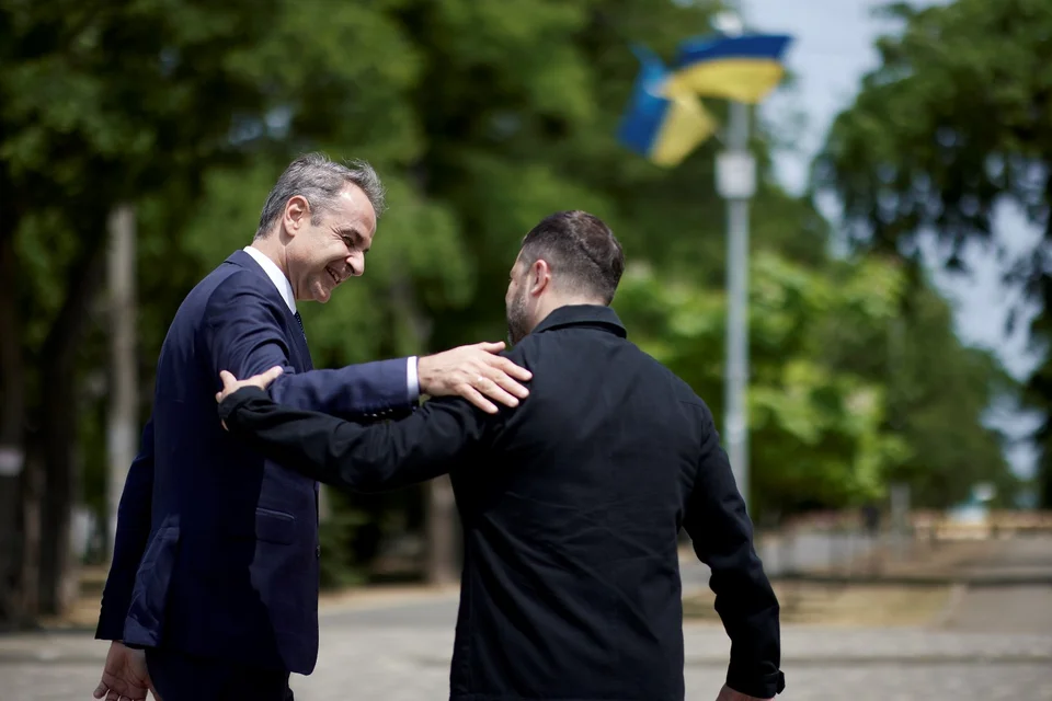 Κυριάκος Μητσοτάκης και Βολοντίμιρ Ζελένσκι / Φωτογραφία: ΔΗΜΗΤΡΗΣ ΠΑΠΑΜΗΤΣΟΣ/ΓΡ. ΤΥΠΟΥ ΠΡΩΘΥΠΟΥΡΓΟΥ