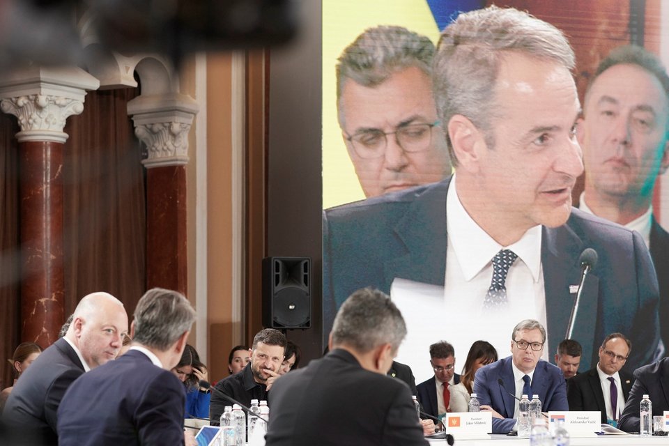 Ο Κυριάκος Μητσοτάκης στη Σύνοδο ΝΑ Ευρώπης - Ουκρανίας στην Οδησσό / Φωτογραφία: ΔΗΜΗΤΡΗΣ ΠΑΠΑΜΗΤΣΟΣ / ΓΡ. ΤΥΠΟΥ ΠΡΩΘΥΠΟΥΡΓΟΥ