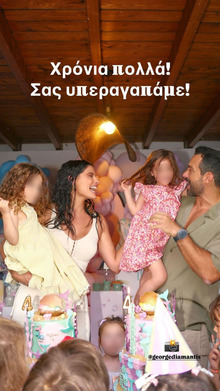 Η Χριστίνα Μπόμπα και ο Σάκης Τανιμανίδης διοργάνωσαν ένα παραμυθένιο πάρτι για τις κόρες τους