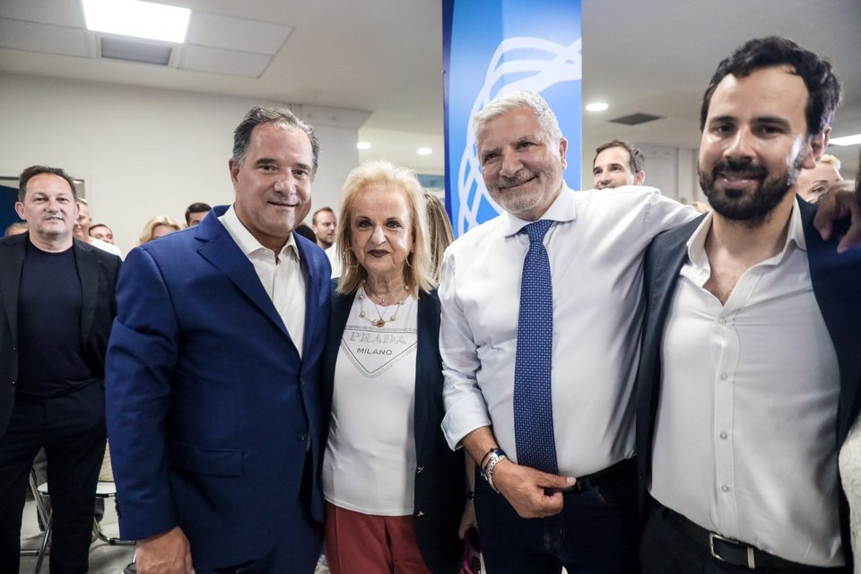 Άδωνις Γεωργιάδης, Ματίνα Παγώνη, Γιώργος Πατούλης, Νίκος Ρωμανός και στο βάθος ο Στέλιος Πέτσας