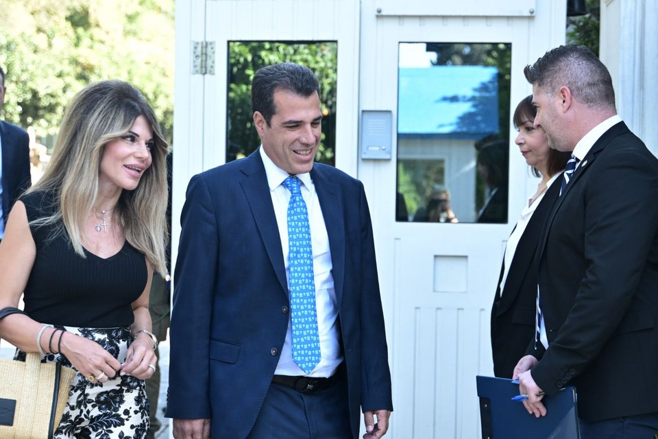 Ο Θάνος Πλεύρης με τη σύζυγό του