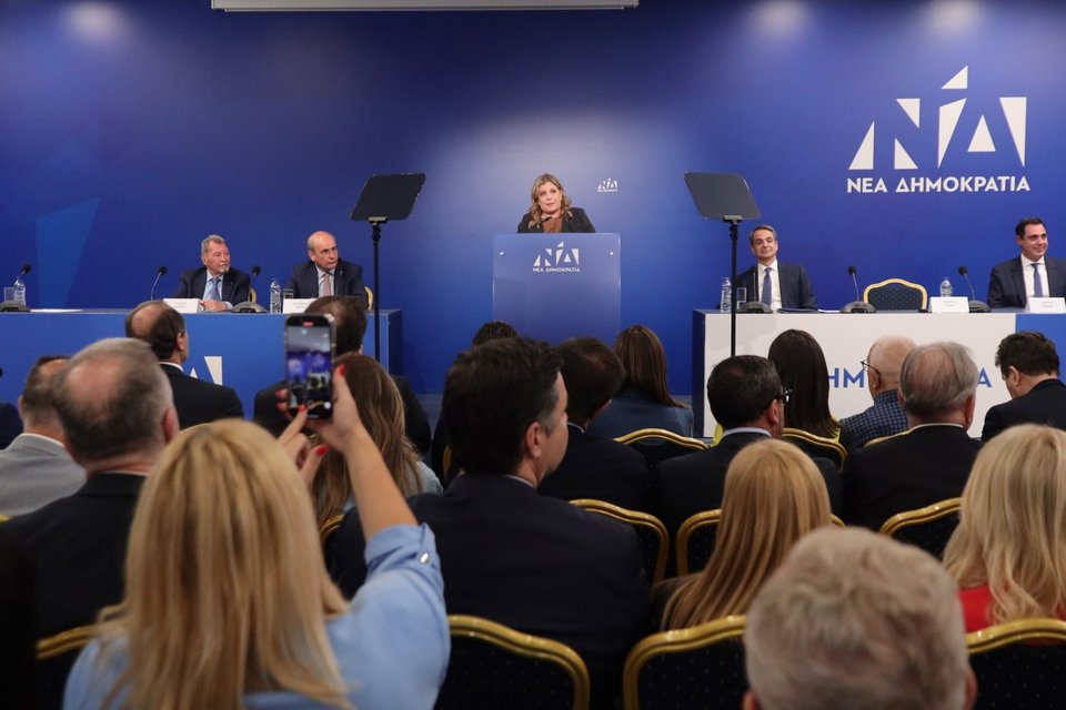 Η απερχόμενη γραμματέας Μαρία Συρεγγέλα / Φωτογραφία: ΓΙΑΝΝΗΣ ΠΑΝΑΓΟΠΟΥΛΟΣ/EUROKINISSI
