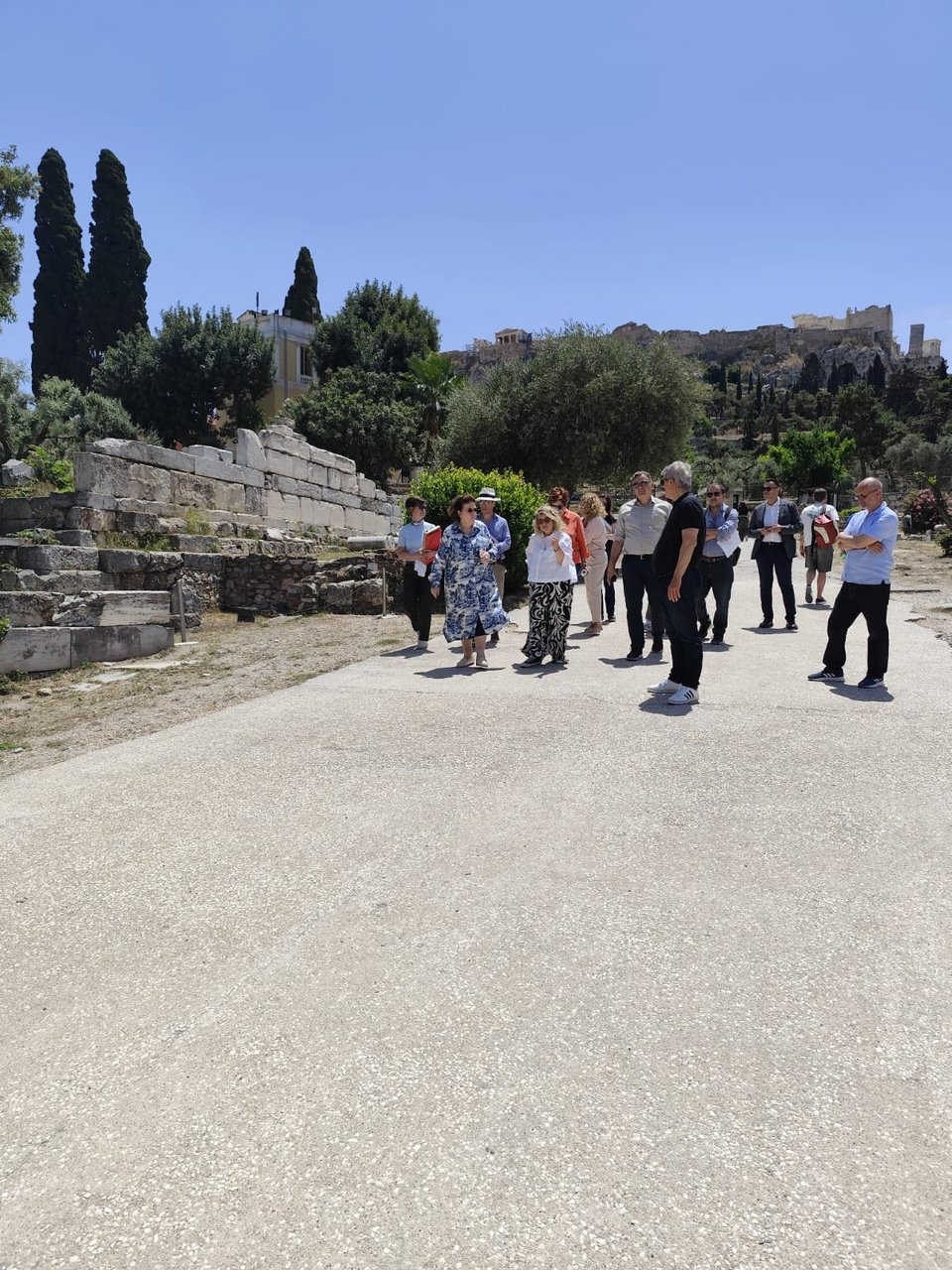 Αυτοψίες της Υπουργού Πολιτισμού Λίνας Μενδώνη στην Αρχαία Αγοράς