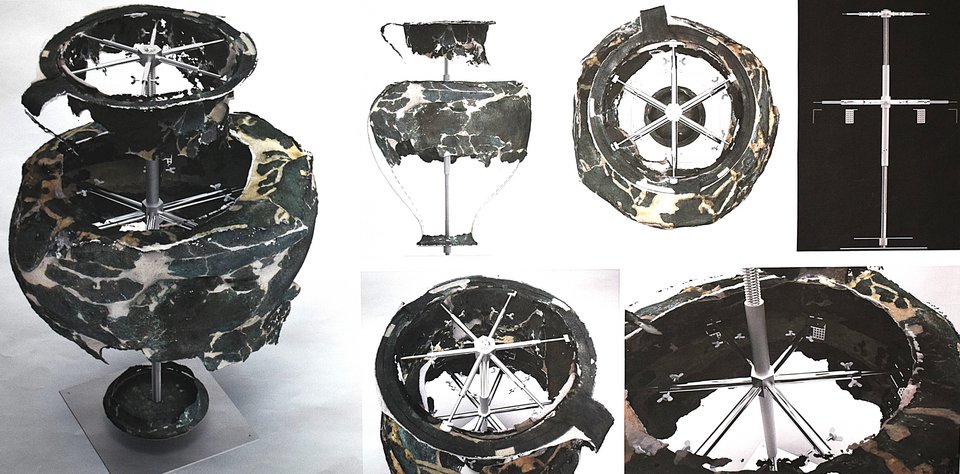 Σχεδιαστική αποκατάσταση του κρατήρα στο Εργαστήριο Συντήρησης Έργων Μεταλλοτεχνίας του Εθνικού Αρχαιολογικού Μουσείου