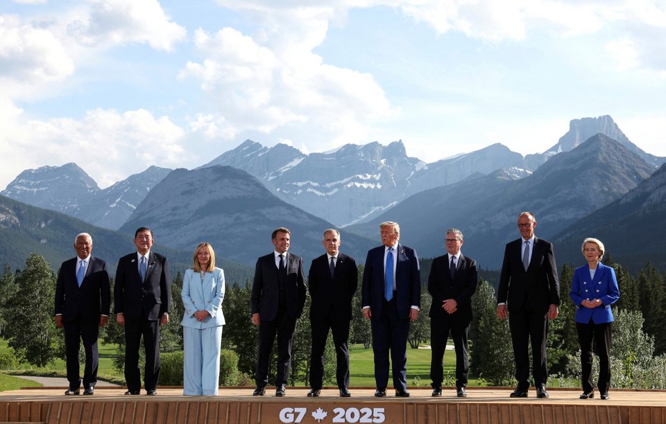 Οι ηγέτες της G7 σε συνάντηση στον Καναδά, τον Ιούνιο του 2025 / AP
