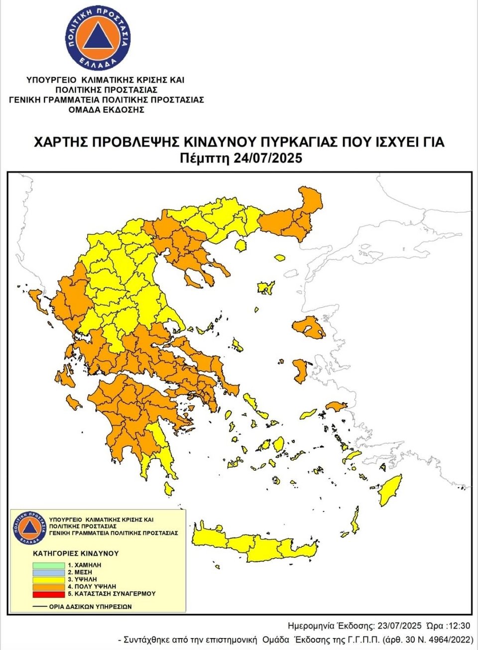 κίνδυνος πυρκαγιάς