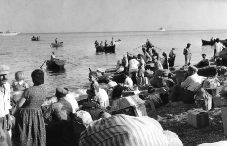 Η φωτογραφία από το rethnea.gr που δείχνει τη θάλασσα να έχει αποτραβηχτεί στο Ρέθυμνο μετά το σεισμό της Αμοργού