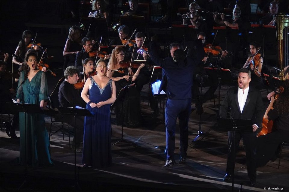 Karine Deshayes, Moises Marin, Raffaela Lupinacci, Χριστόφορος Σταμπόγλης, μαέστρος Γιώργος Πέτρου