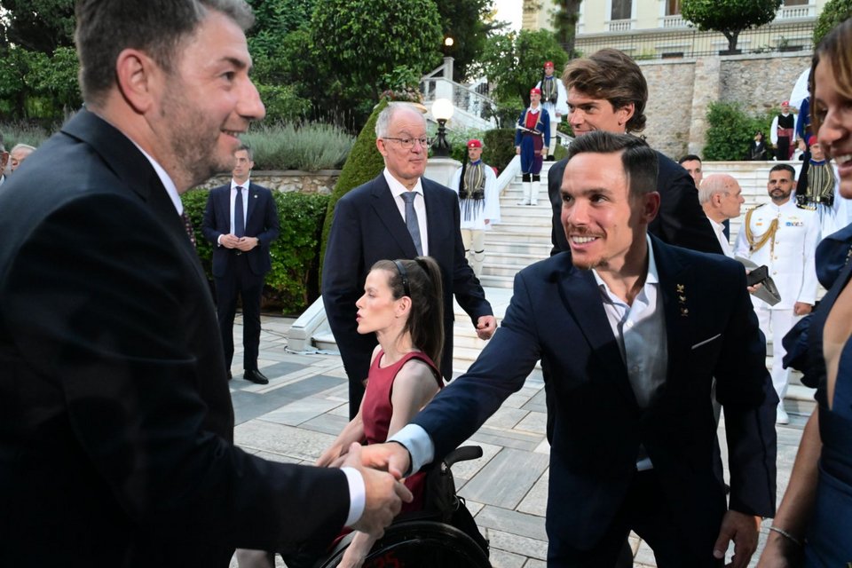 Ο Νίκος Ανδρουλάκης με τον Λευτέρη Πετρούνια