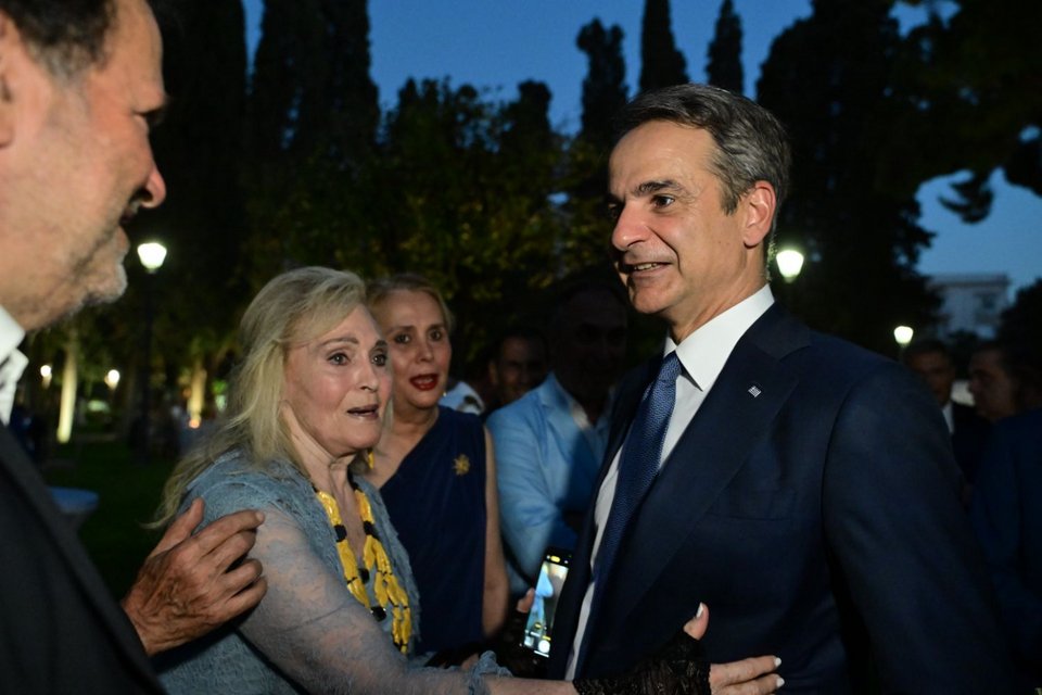 Ο Κυριάκος Μητσοτάκης με τη Νίνα Βλάχου