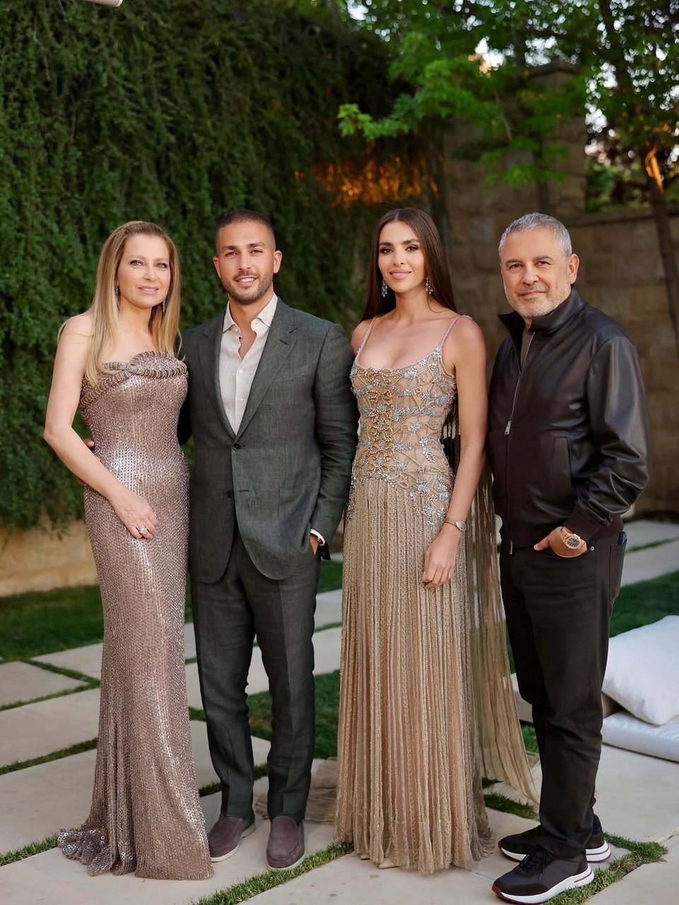 Η Zein Qutami, με τον Celio Saab και τα πεθερικά της