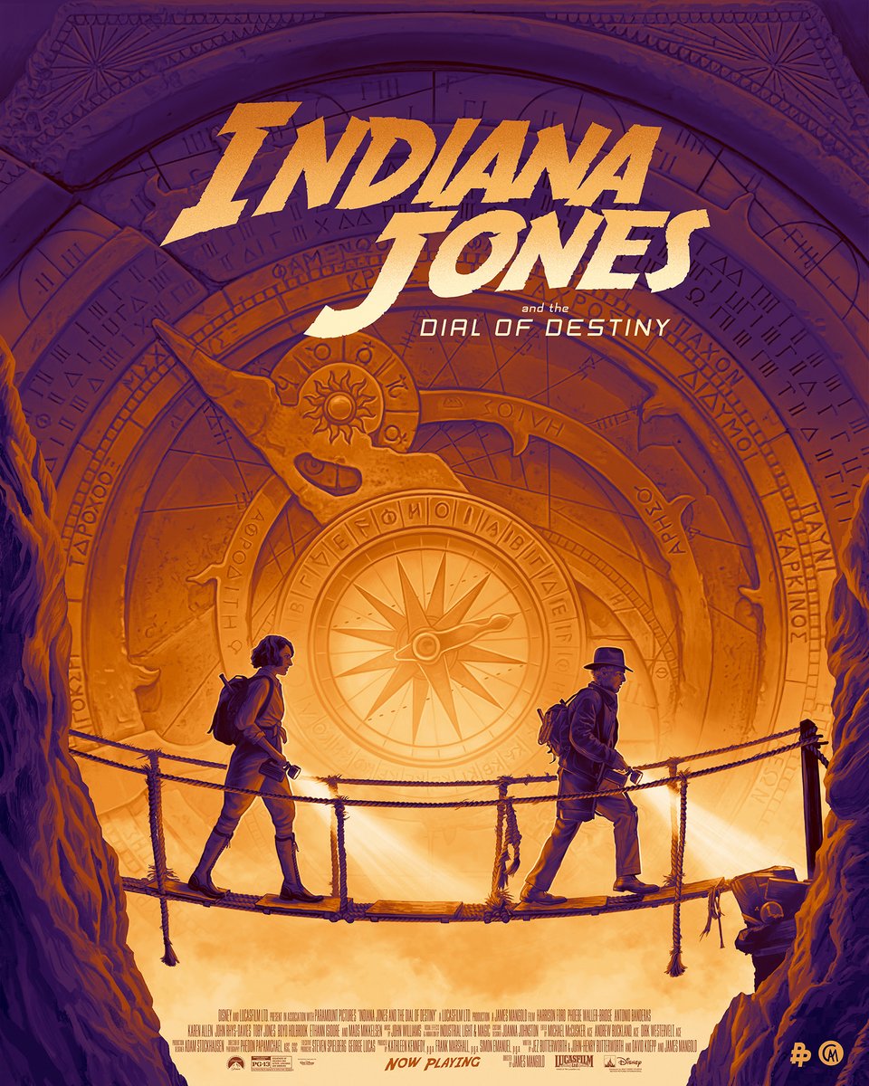 Μία από τις αφίσες της ταινίας Indiana Jones and the Dial of Destiny με πρωταγωνιστή τον Χάρισον Φορντ