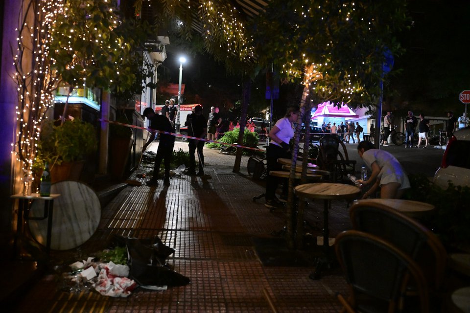 Το σημείο όπου σημειώθηκε το ατύχημα στο Κολωνάκι / Φωτογραφία: EUROKINISSI