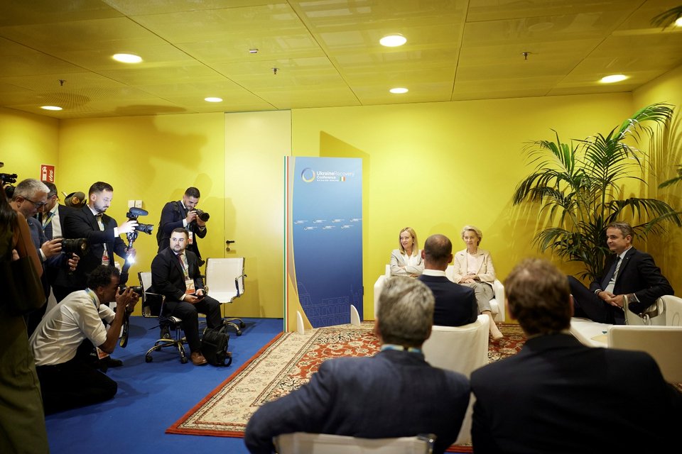 Κυριάκος Μητσοτάκης, Φον ντερ Λάιεν και Τζόρτζια Μελόνι / Φωτογραφία: Γραφείο Τύπου Πρωθυπουργού/ΔΗΜΗΤΡΗΣ ΠΑΠΑΜΗΤΣΟΣ