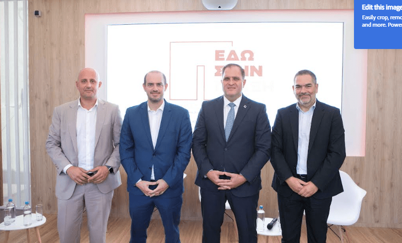 Ο δημοσιογράφος, Τάσος Ζάχος, ο Υφυπουργός Εθνικής Οικονομίας &amp; Οικονομικών, Γιώργος Κώτσηρας, ο Διοικητής της ΑΑΔΕ, Γιώργος Πιτσιλής, και ο Αντιπρόεδρος της Παπαστράτος, Ιάκωβος Καργαρώτος