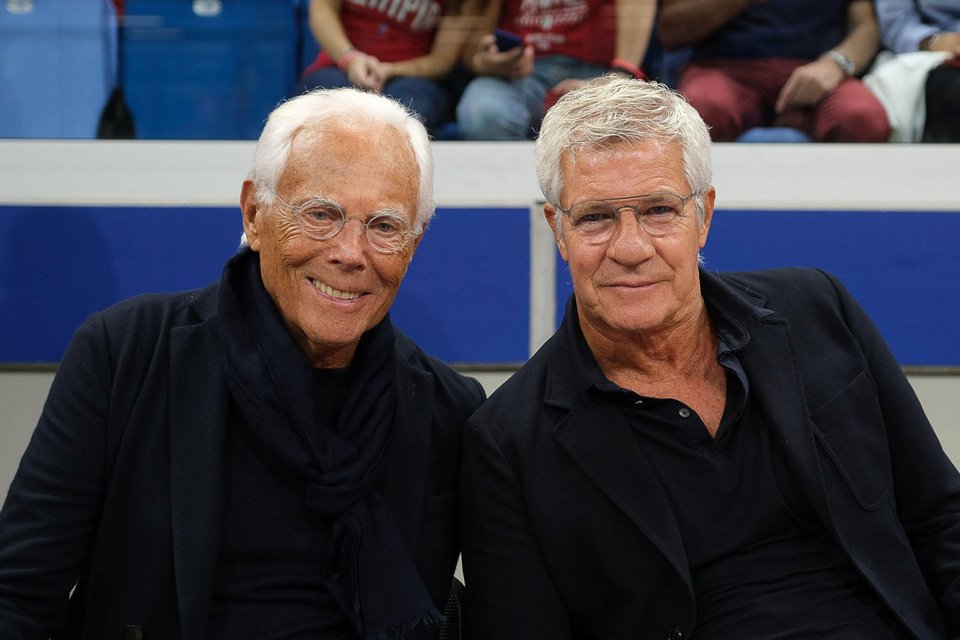 O Giorgio Armani με τον Λέο Ντελ' Όρκο
