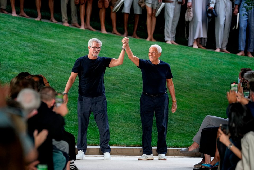 O Giorgio Armani με το δεξί του χέρι Λέο Ντελ'Όρκο