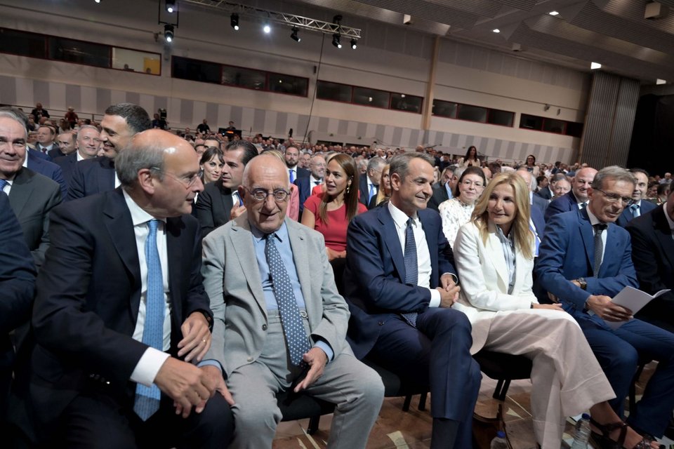 Κωστής Χατζηδάκης, Νικήτας Κακλαμάνης, Κυριάκος Μητσοτάκης, Μαρέβα Γκραμπόφσκι