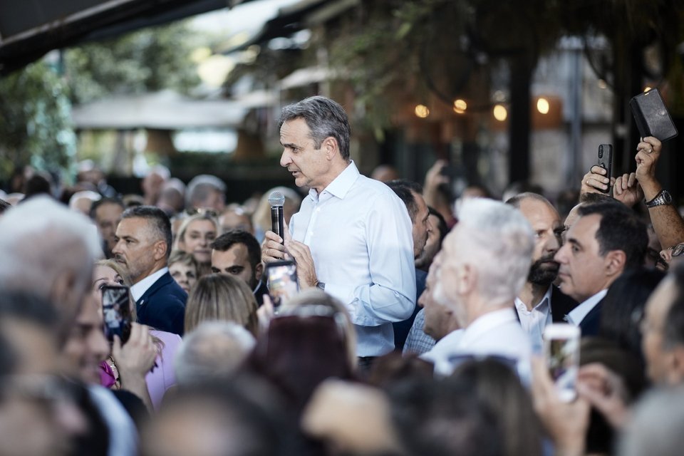 Ομιλία του Κυριάκου Μητσοτάκη στο Χαϊδάρι / Φωτογραφία: Γραφείο Τύπου Πρωθυπουργού / ΔΗΜΗΤΡΗΣ ΠΑΠΑΜΗΤΣΟΣ